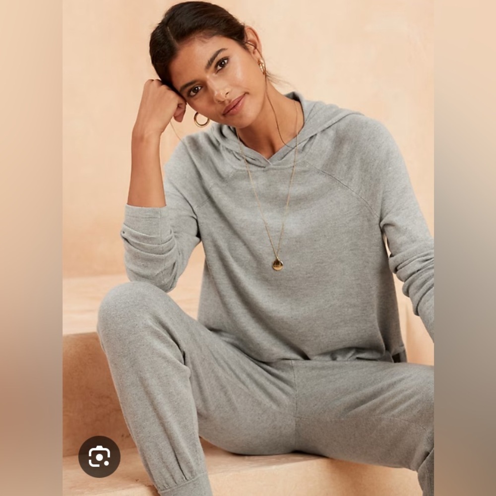 Barefoot Dreams Chic Lite Cozy Gray/Blue Women's Set Large